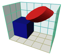 screenshot of two 3D objects surrounded by the CAGE